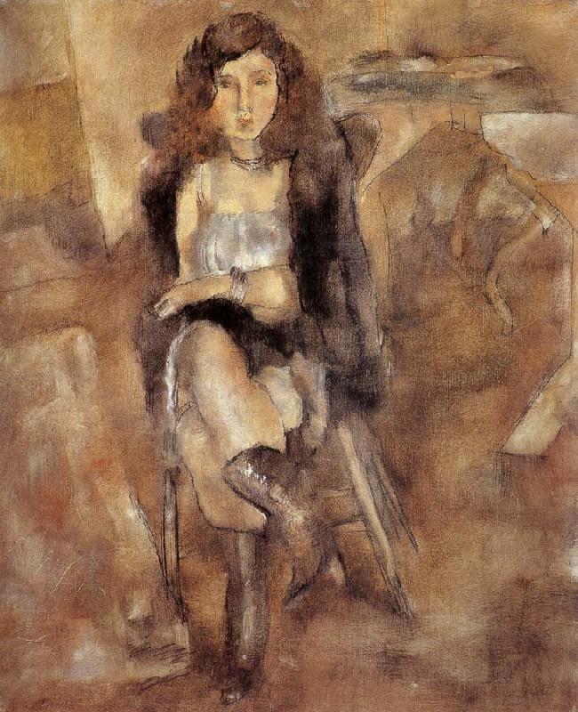 Jules Pascin Cloth put on the Female-s waist oil painting picture